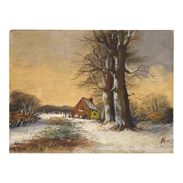 Winter on the Farm - Plein Air Landscape For Sale