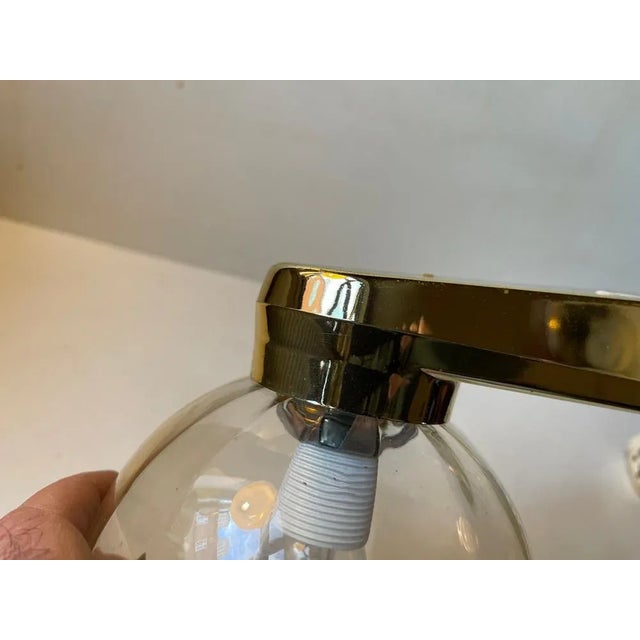 Glass Scandinavian Bathroom Wall Sconce, 1970s For Sale - Image 7 of 8