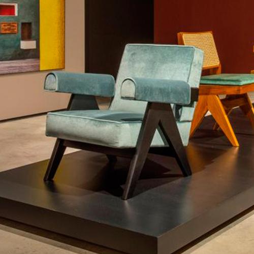 Armchairs designed by pierre jeanneret circa 1950, relaunched in 2019. Manufactured by cassina in italy. Included in...