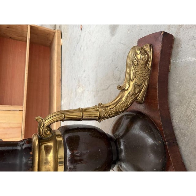 Empire Brass and Onyx Table, 1950s For Sale - Image 10 of 11