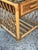 Wood Antique Tapestry Covered Rattan Side Table For Sale - Image 7 of 9