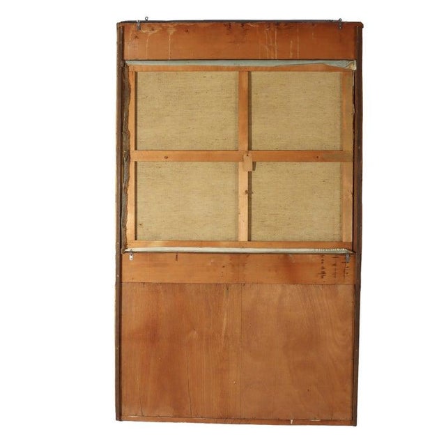 74" French Trumeau Mirror With Oil on Canvas Chinese Genre Scene Painting 19thC For Sale - Image 11 of 16