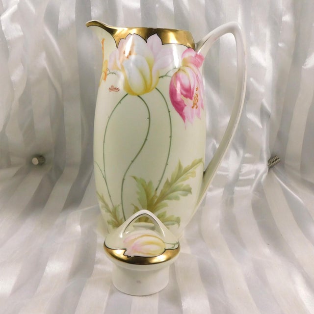 Traditional 1960s Schoenwald Bavaria Floral Coffee Pot Teapot For Sale - Image 3 of 7