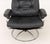 Ekornes Gray Leather Lounge Chair and Ottoman For Sale In New York - Image 6 of 13