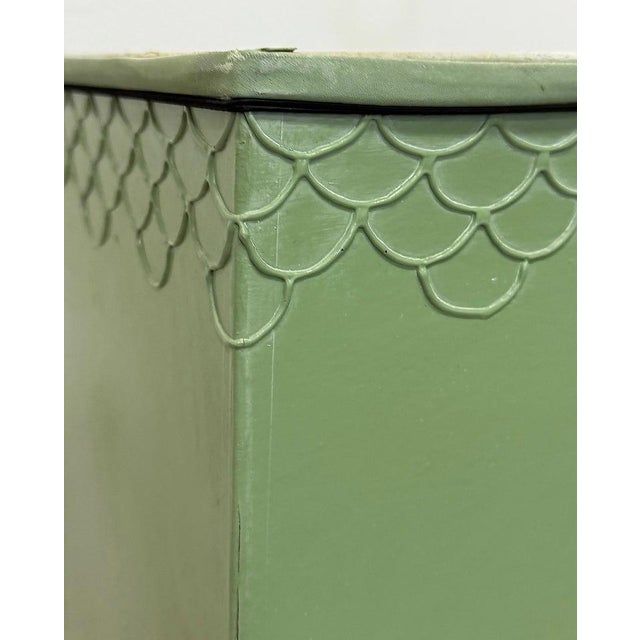 1940s Chinoiserie Celadon Porcelain Foo Dog Lamp, Custom Shade For Sale - Image 10 of 10