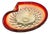 Mid 20th Century Italian Murano Art Glass Folded Edge Bowl W/ Ruby Rim For Sale