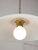 Mid-Century Italian Saucer Glass and Brass Pendant Lamp For Sale - Image 3 of 18