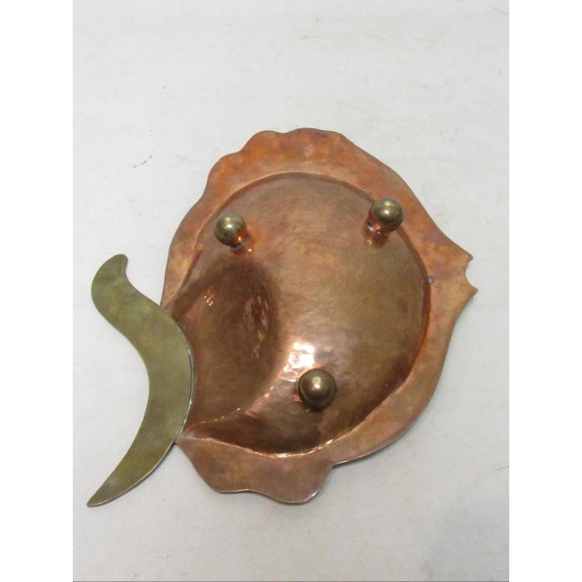 Copper 1960s Los Castillo Style Mexican Copper Fish Dish For Sale - Image 8 of 15