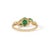 14k Gold 1.09ct Natural Oval Emerald & Diamond Cluster Ring Size 6 For Sale - Image 10 of 18