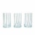 Set of 6 Size: 5.5"H x 3.25"W Baby Blue/Clear Striped Murano Glass Tumblers Scalloped Rim Made in Italy | Hand-painted...