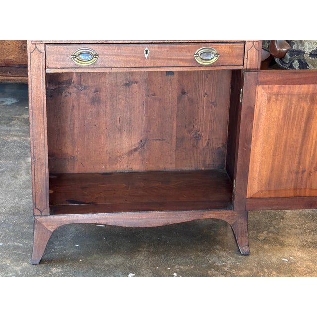 19th Century English Mahogany Waterfall Bookcase With Cupboard Base For Sale - Image 12 of 12