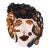 Woman Face Wall Plaque, Sicilian Glazed Earthenware, 1990s For Sale