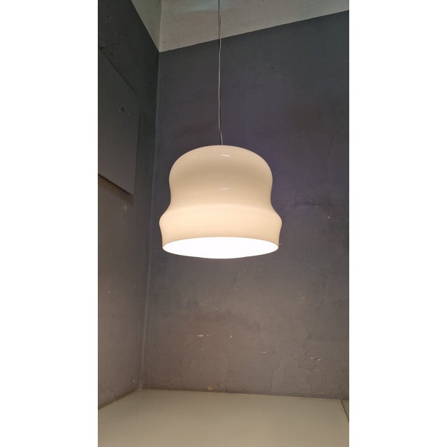 Model 2114 Pendant with Grey Opal Glass Lampshade by Gino Sarfatti for Arteluce, 1960s For Sale - Image 18 of 18