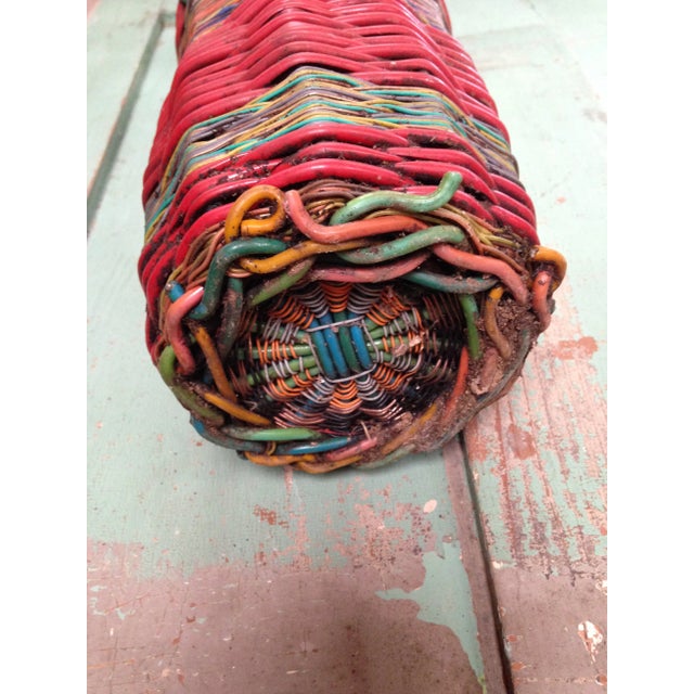 Glass European Mid-Century Tramp Art Wire Miners Bottle For Sale - Image 7 of 8