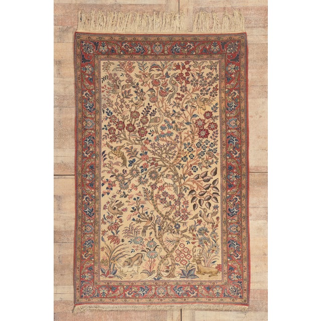 Vintage Persian Qum Rug, 04'06 X 06'10 For Sale - Image 10 of 10