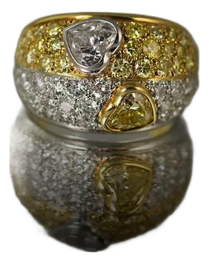 Late 20th Century Keith Davis Yellow Diamond Ring, Size 7.25