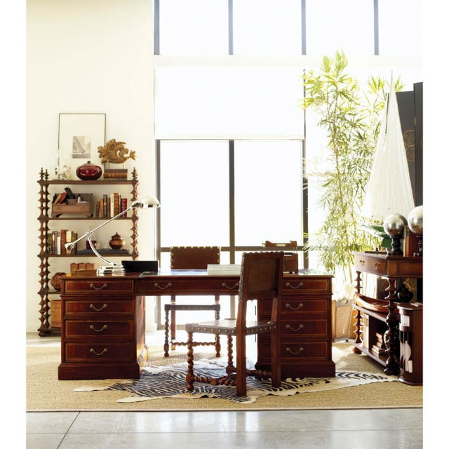 Mahogany Leather Top Desk For Sale - Image 4 of 12