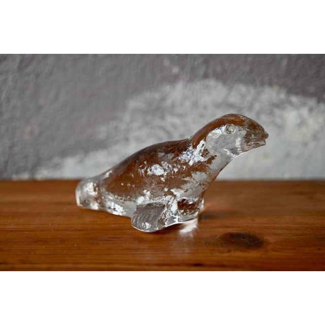 Boho Chic Swedish Glass Seal by Uno Westerberg for Pukeberg For Sale - Image 3 of 8