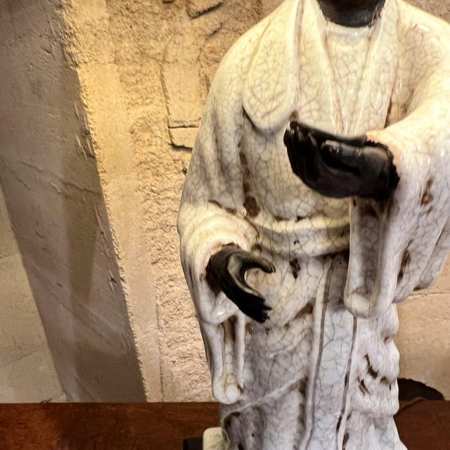 1950s Marcello Fantoni Asian Figural Table Lamps Italy For Sale In San Diego - Image 6 of 12