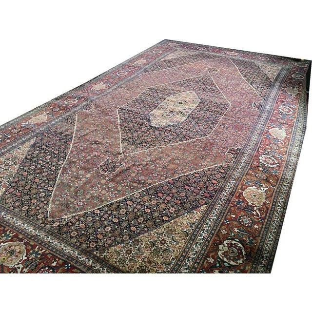 Contemporary 1900 - 1909 Antique Contemporary Mansion Size 11' X 20' Persian Haji Jalili Style Tabriz Rug For Sale - Image 3 of 11