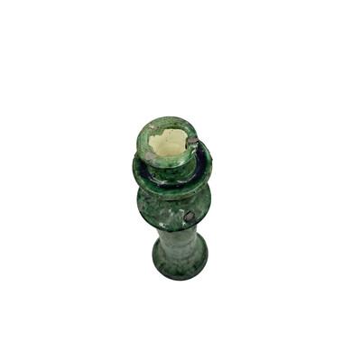 1970s Moroccan Tamegroute Glazed Candlestick Holder For Sale - Image 5 of 6