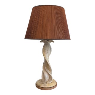 Vintage Organic Ceramic Lamp For Sale