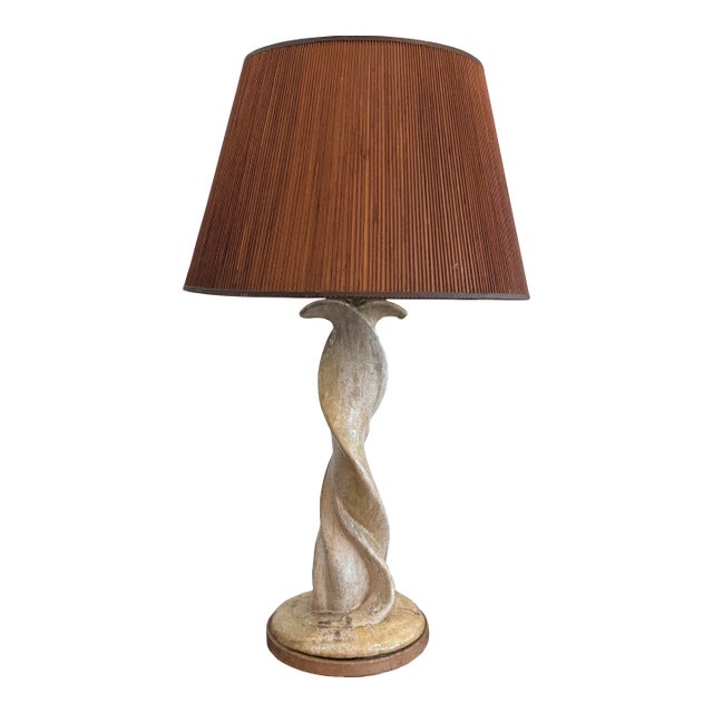 Vintage Organic Ceramic Lamp For Sale