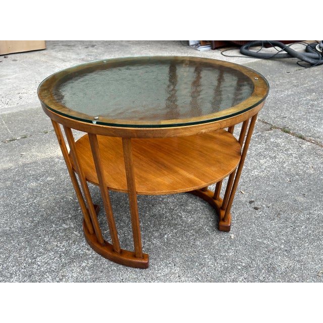1940s Danish Art Deco Round Coffee Table from Slagelse Møbelværk, 1940s For Sale - Image 5 of 7