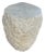 Natural Solid Marble Side Table With Chiselled Finish and Smooth Top For Sale