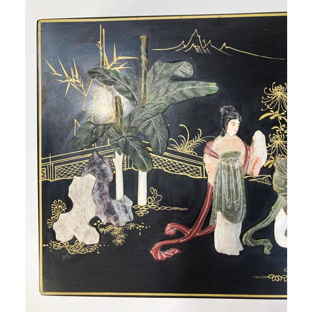 Vintage Asian Motif Cut Stone Jewelry Box For Sale - Image 10 of 12