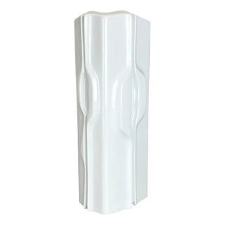 Large Op Art German Porcelain Vase from Fürstenberg Ceramics, Germany, 1970s For Sale