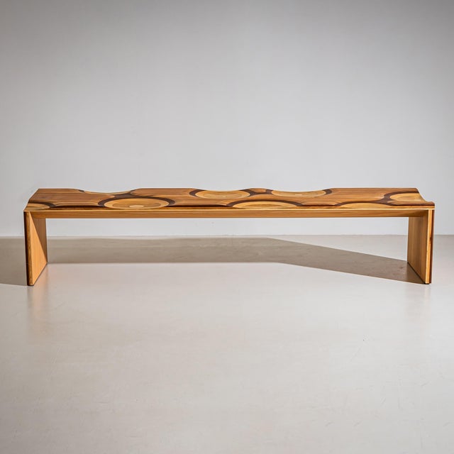 Brown “Ripples” Bench by Toyo Ito (b. 1941) for Horm, Italy, designed in 2003 For Sale - Image 8 of 18