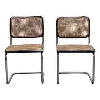 Set of Chairs Mod. Cesca Marked by Marcel Breuer for Thonet, 1970s For Sale