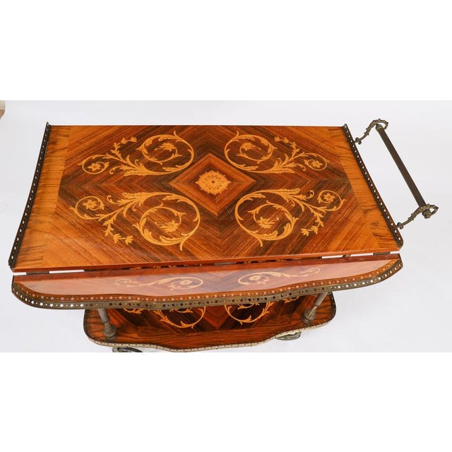 Vintage Italian Marquetry Drinks Trolley from Sorrento For Sale - Image 9 of 16
