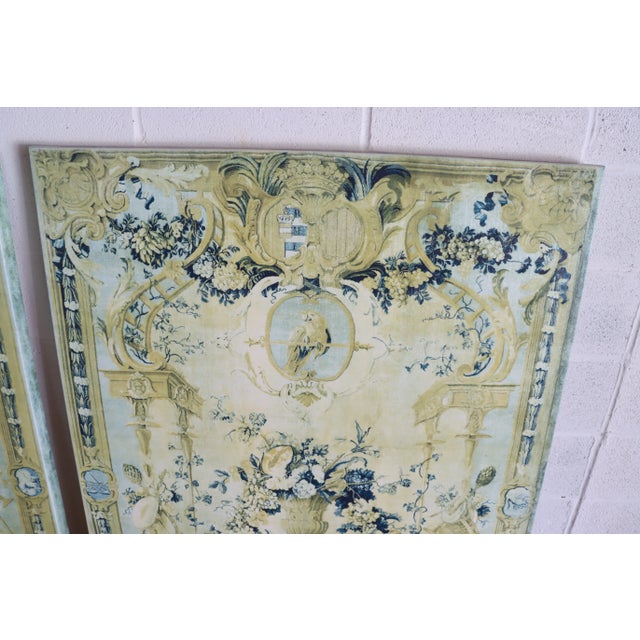 French Renaissance Style Wall Canvas-Pair For Sale - Image 10 of 12