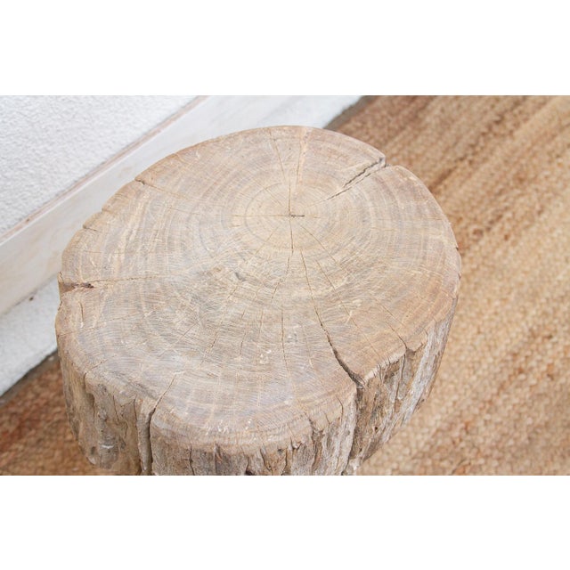 Bleached Solid Slab Wood Table For Sale In Los Angeles - Image 6 of 6