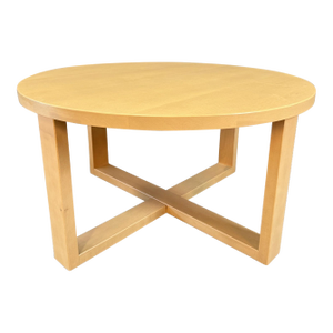 Round Maple Coffee Table Attributed to Leisters Furniture