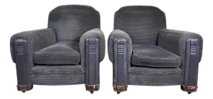 Set of Art Deco Period Club Armchairs