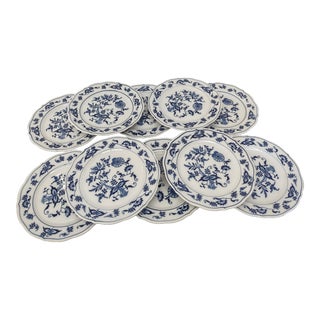 Blue Onion Blue Danube Small Plates - Set of 12 For Sale