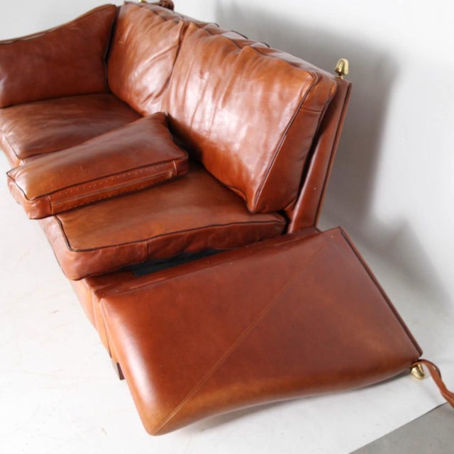 Knole Leather Sofa, 1980s For Sale - Image 9 of 18