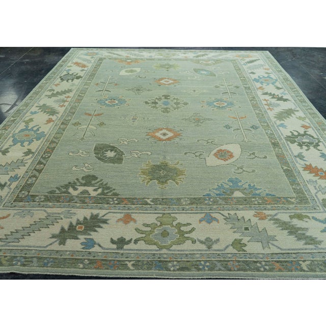 Early 21st Century Turkish Oushak Rug 9'3" x 12'4" #19242 For Sale - Image 5 of 8