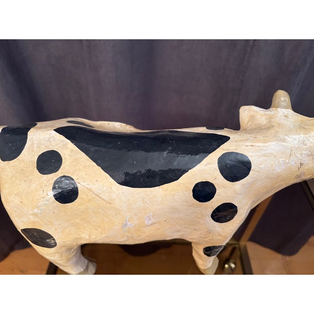 Paper Mache Cow, France, 1970s For Sale - Image 7 of 12