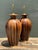 Chocolate Vintage Striped Wood Table Lamps With Brass Base - a Pair For Sale - Image 8 of 15