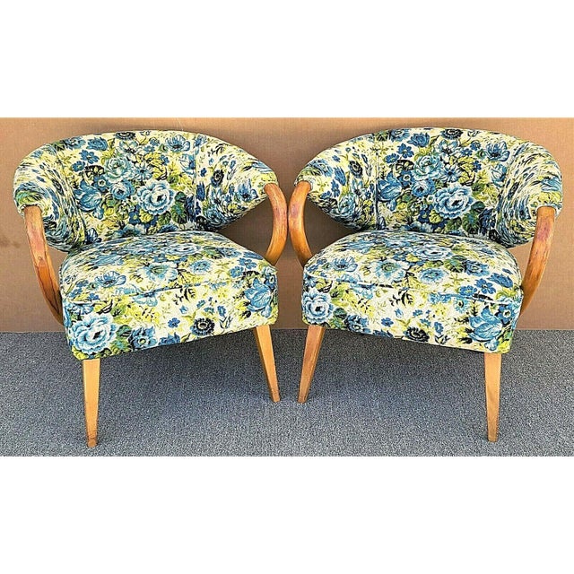 1950 S Mcm Heywood Wakefield Open Arm Tub Club Chairs Model M568c Set Of 2 Chairish