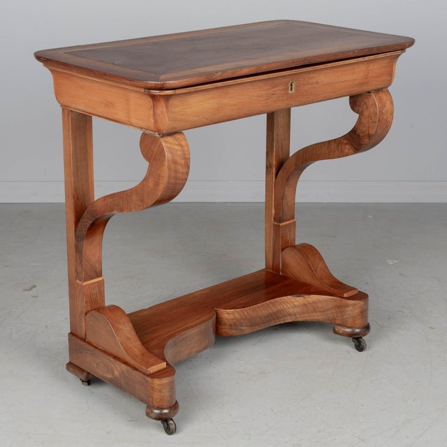 Brown 19th Century French Louis Philippe Walnut Console For Sale - Image 8 of 10