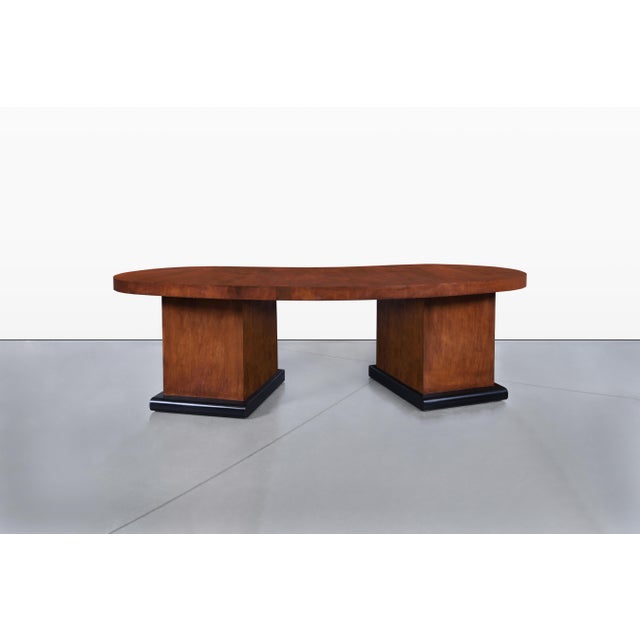 Mid-Century Modern Sculptural Biomorphic Walnut Executive Desk For Sale - Image 9 of 14