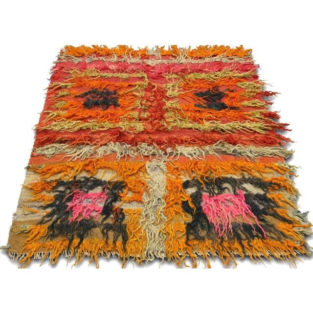 1960s Turkish Tulu Rug For Sale In Los Angeles - Image 6 of 7