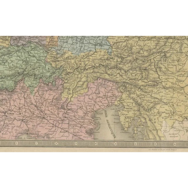 Antique Map of Germany and Central Europe by Andriveau-Goujon, 1865 For Sale - Image 4 of 10