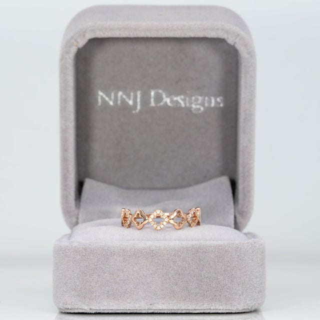Modern Natural Diamond Band in Solid 14k Gold | Earth-Mined Diamonds For Sale - Image 3 of 9