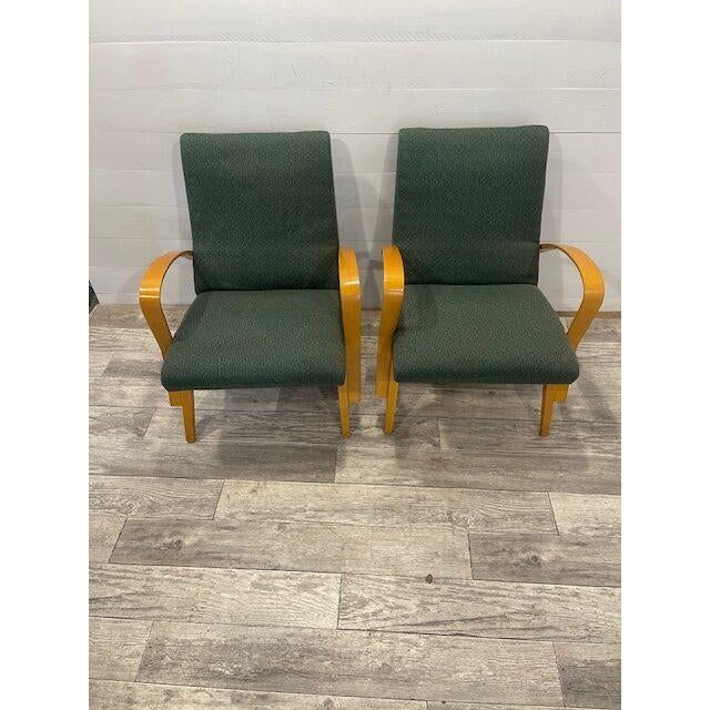 Original Set of Vintage Chairs by Jirak for Zapanslovenske Nabytarske Year 1966 In very good condition with original green...